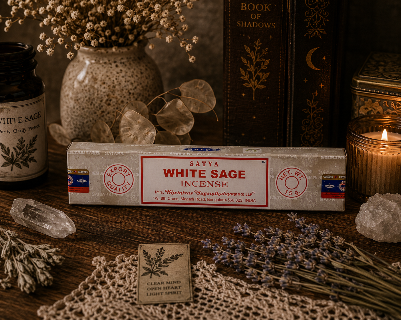 Packs of White Sage Incense Sticks by Satya